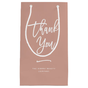 Thank You   Chic Terracotta Retail Shopping Bag