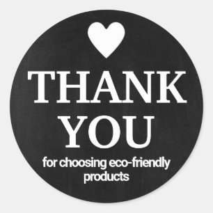 Thank You Choosing Eco-friendly Small Business Classic Round Sticker