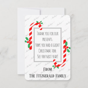 Thank You Christmas Holiday Custom Personalised