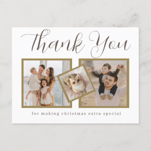 Thank You Christmas Photo Postcard