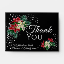 Thank You Christmas Poinsettia Cash Gift 
