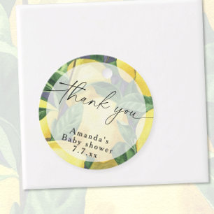 Thank you - Citrus Lemon - Baby shower Favour Tags