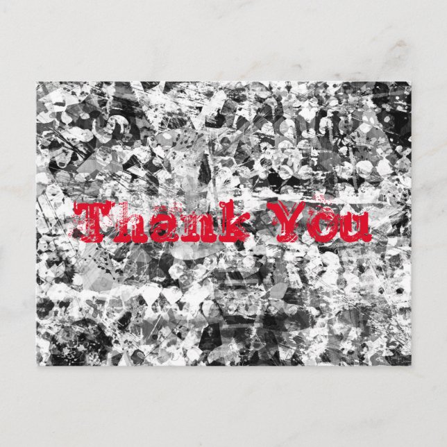 Thank You City Streets Graffiti Postcard (Front)