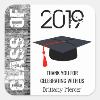 Thank You  Class of 20XX Square Sticker