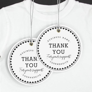 Thank You Classic Love Pattern Hang Tags