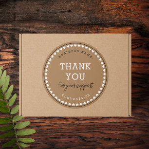 Thank You Classic Love Pattern Stickers