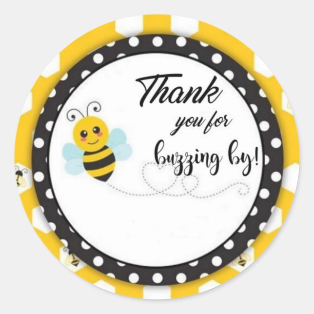 Thank you classic round sticker (Front)