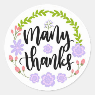 Thank You   Classic Round Sticker