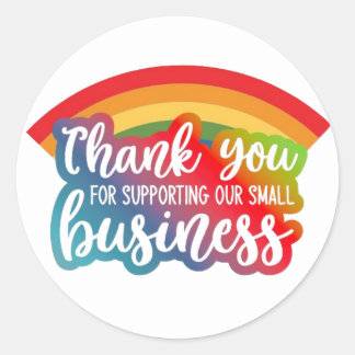 Thank you classic round sticker