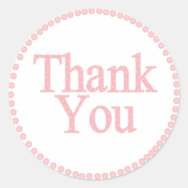 Thank You Classic Round Sticker (Front)