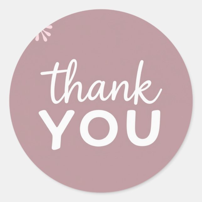 thank you classic round sticker (Front)