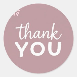 thank you classic round sticker