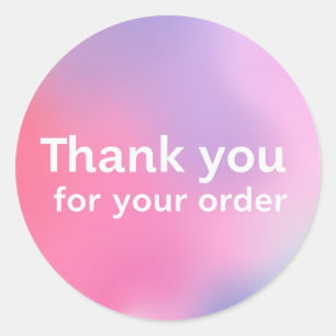 thank you classic round sticker