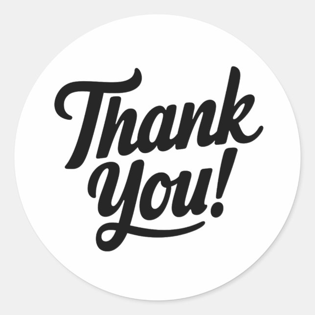 Thank You! Classic Round Sticker (Front)