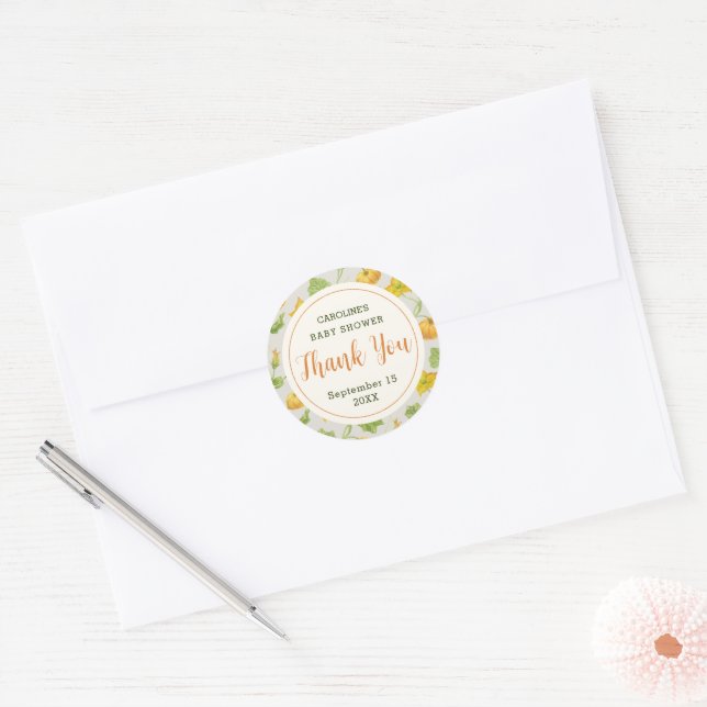 thank you classic round sticker (Envelope)