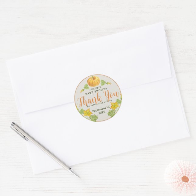 thank you classic round sticker (Envelope)
