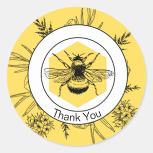 Thank you classic round sticker