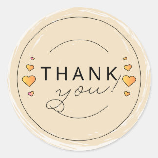 Thank You Classic Round Sticker