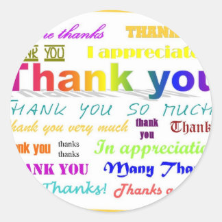 Thank You Classic Round Sticker