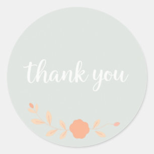 thank you classic round sticker