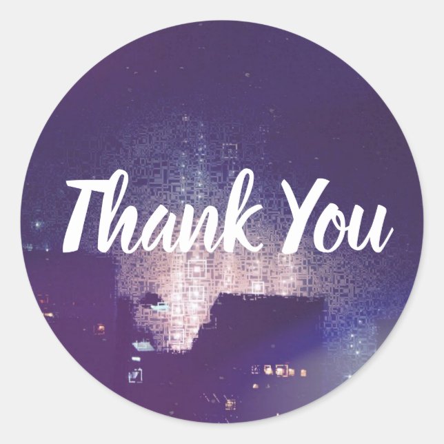 Thank you classic round sticker (Front)