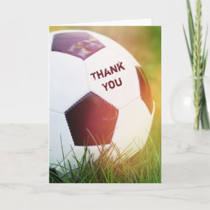 Thank You Classic Soccer Ball Card