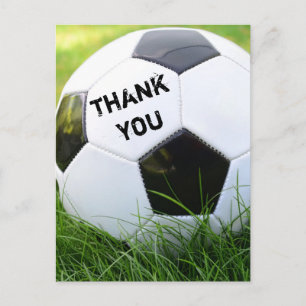 Thank You Classic Soccer Ball Postcard
