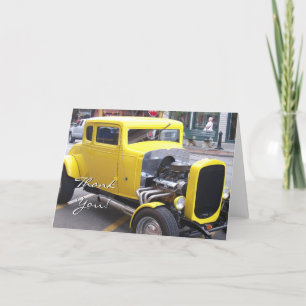 Thank You Classic Yellow Car greeting card