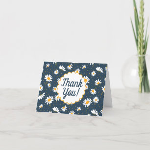 Thank You Classic Yellow Daisy Flowers Card