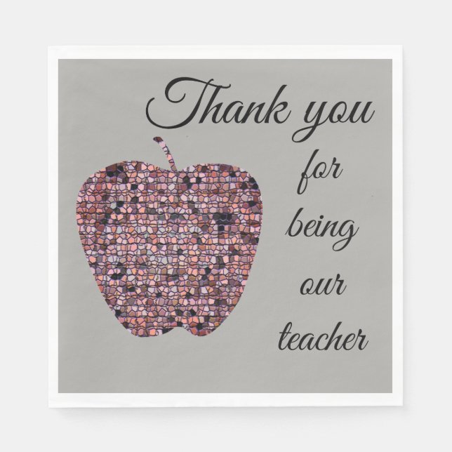 Thank You Classroom Appreciation School Year-end Napkin (Front)