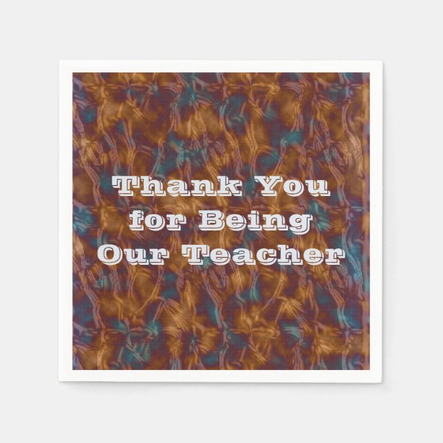 Thank You Classroom Teacher Appreciation Napkin (Front)
