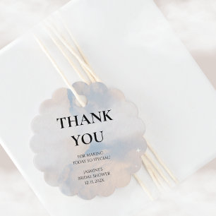 Thank you Cloud 9 Pastel Gradient Bridal Shower Fa Favour Tags