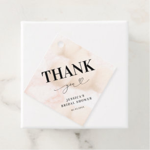 Thank You Cloud Nine Heart Script Bridal Shower Favour Tags