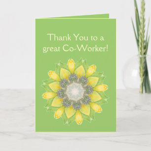 Thank You Co-Worker Custom Flower Garden Floral