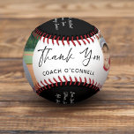 Thank You Coach Appreciation Photos & Team Roster Baseball<br><div class="desc">Fun and unique thank you gift for baseball coaches. Send you appreciation with our custom personalised baseball features a coach photo and an additional photo to display your team photo. Customisations also include the coach's name, the year, and the team name or baseball league name, along with the team roster....</div>
