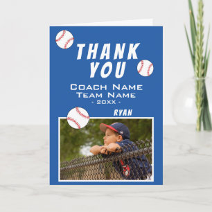 Thank you Coach Baseball Photo Card