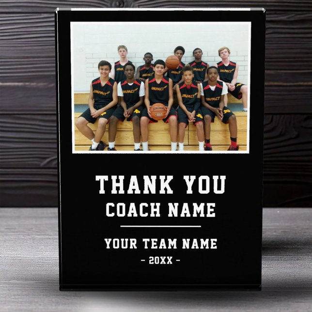 Thank you Coach Card Team Name  Photo Block (Creator Uploaded)