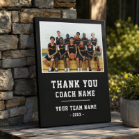 Thank you Coach Card Team Name Photo