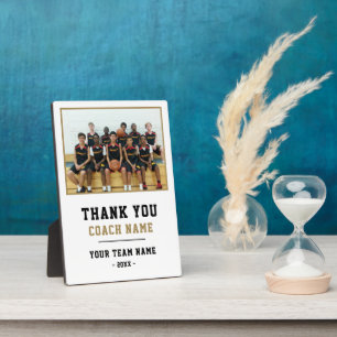 Thank you Coach Card Team Name Photo Plaque