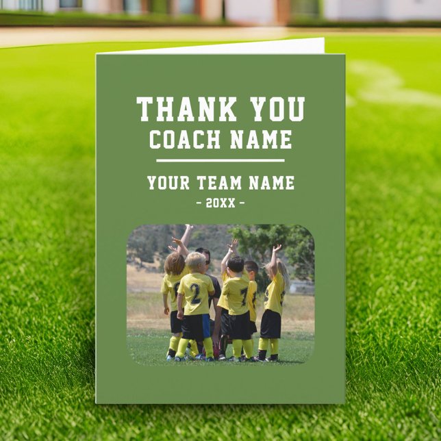 Thank you Coach Card with Team Name Photo (Creator Uploaded)