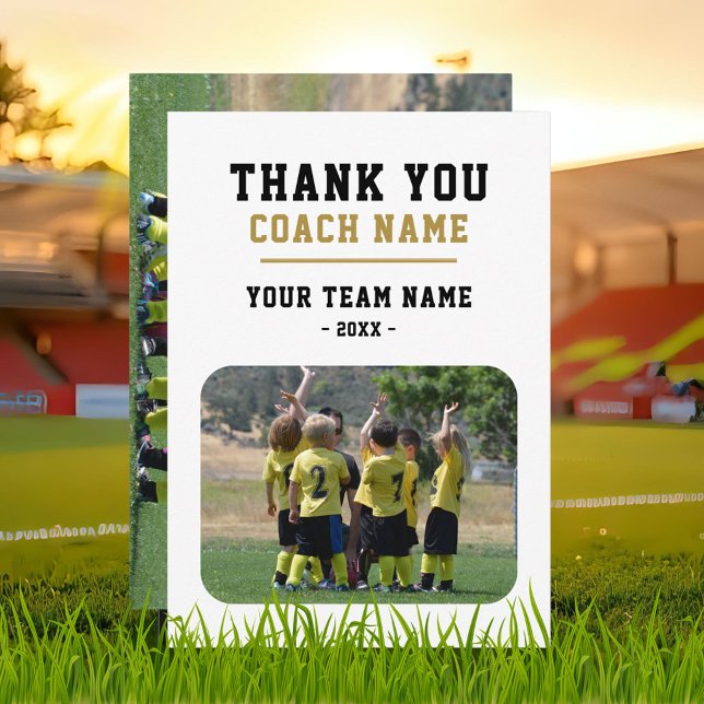 Thank you Coach Card with Team Name Photo (Creator Uploaded)