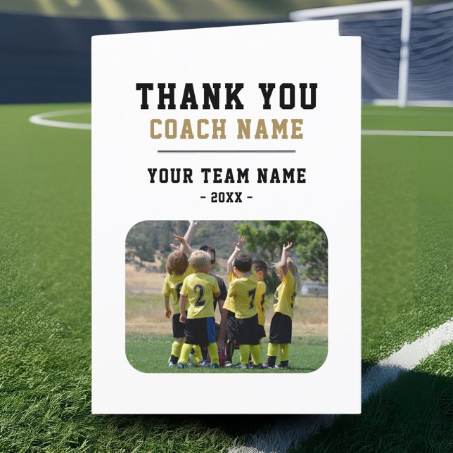 Thank you Coach Card with Team Name Photo (Creator Uploaded)