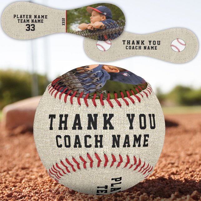 Thank you Coach Rustic Team Name Number Photo   Baseball (Creator Uploaded)