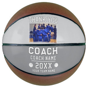 Thank you Coach Sign Team Photo Basketball