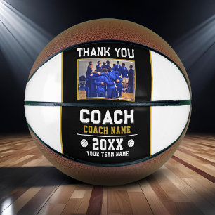 Thank you Coach Sign Team Photo Basketball