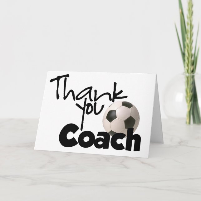 Thank You Coach, Soccer Card (Front)