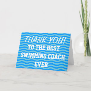 Thank you coach swim greeting cards