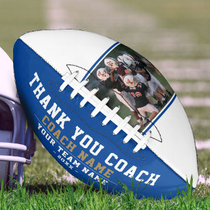 Thank you Coach Team Name and Team Photo Blue Football