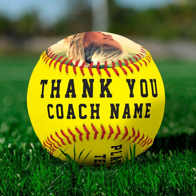 Thank you Coach Team Name Number Photo Softball (Creator Uploaded)
