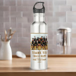 Thank you Coach Team Name Photo 710 Ml Water Bottle<br><div class="desc">Thank you Coach Team Name and Team Photo steel water bottle. Personalise with your coach name, team name and year. You can change any text on the bottle or erase it. A great gift for a coach! Add a team photo and get the team to sign the non-designed areas of...</div>
